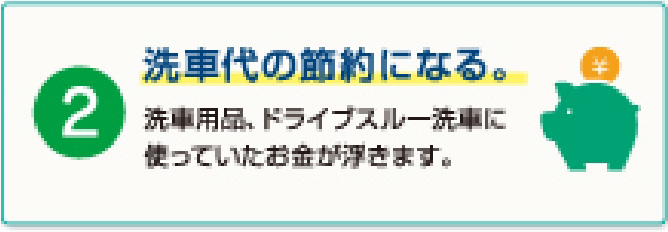 洗車代の節約になる
